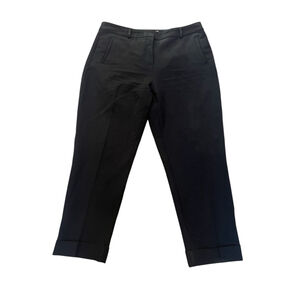 RICKIS Dress Pant Women’s Black 12 Cropped Cuffed Stretch Work Wear